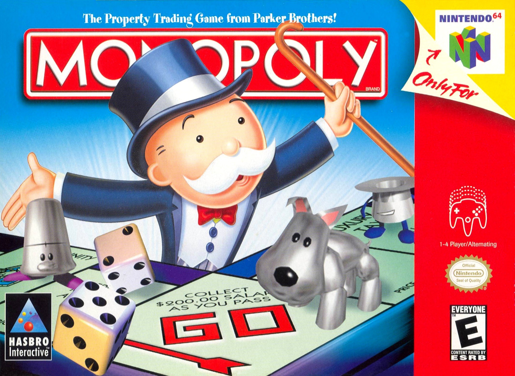 Box art for the Nintendo 64 edition of Monopoly