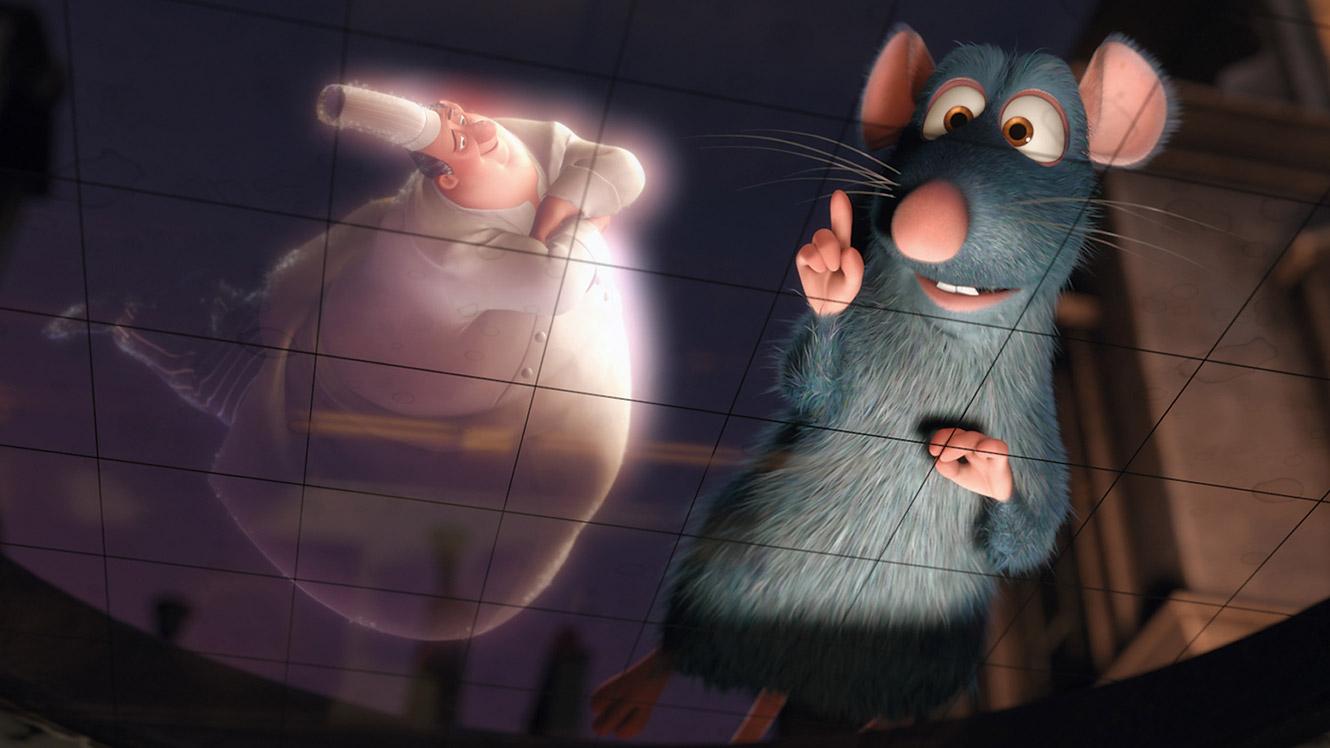 The spirit of Gusteau mentoring Remy