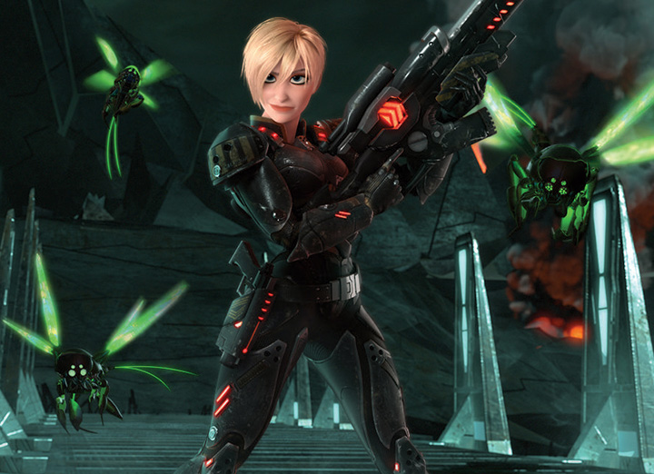 Sergeant Calhoun posing in Hero’s Duty